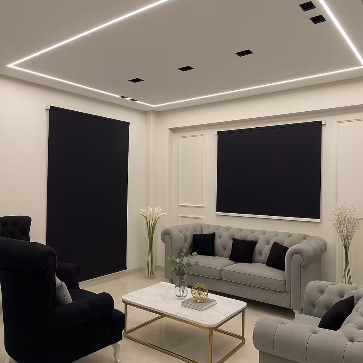 Living room at “Cozy Escape, Full Privacy”
