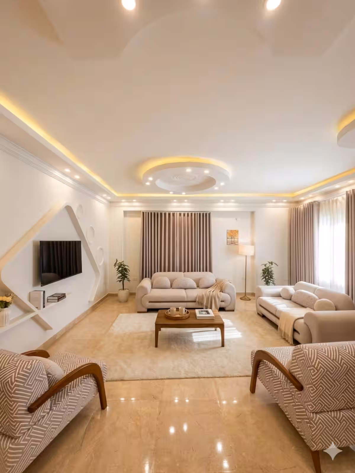 Living room at The New Cairo Base | Near AUC | Netflix