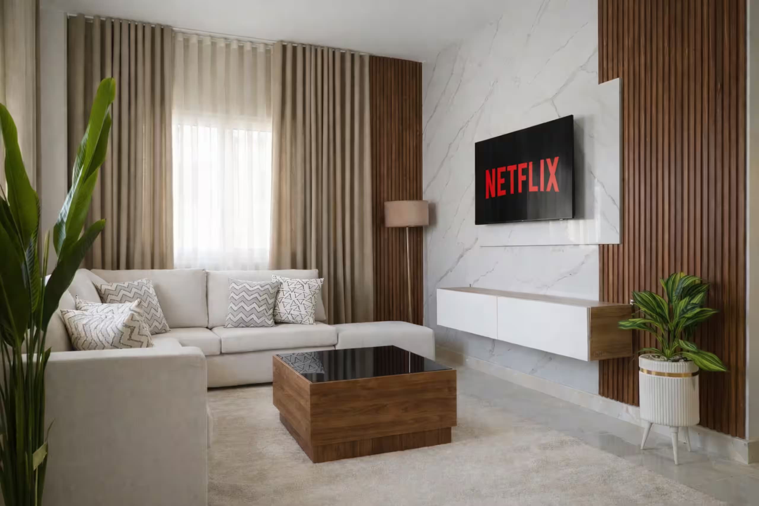 Living room at Cozy Stay | El Andalus – 5th Settlement